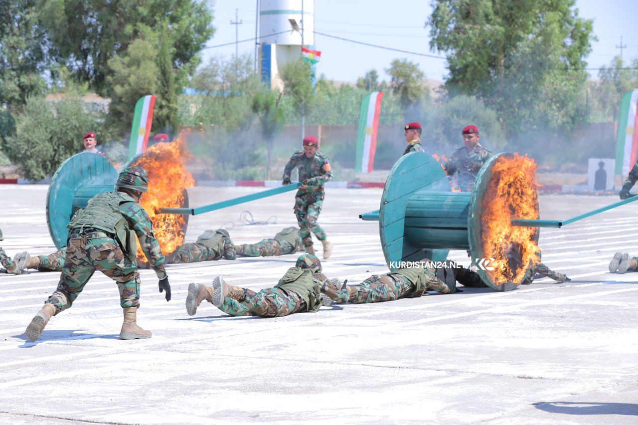 A total of 457 Kurdish Peshmerga fighters completed months of military training which US-led coalition advisers supervised, Aug. 27, 2019. (Photo: Kurdistan 24)